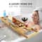 Bamboo Bath Tray Table Bathtub Caddy Tray Bath Holder Over The Tub Shelf 4