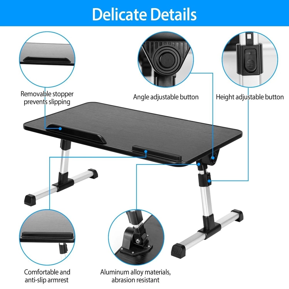 Foldable Laptop Table Stand Adjustable Lap Tray For Sofa Bed Portable Notebook Desk Ergonomic Stand 4