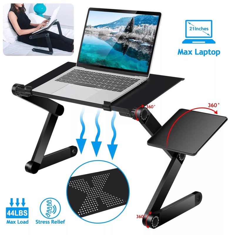 Foldable 360 Adjustable Laptop Stand Sofa Bed Tray PC Notebook Desk Portable And Adjustable For Com 1