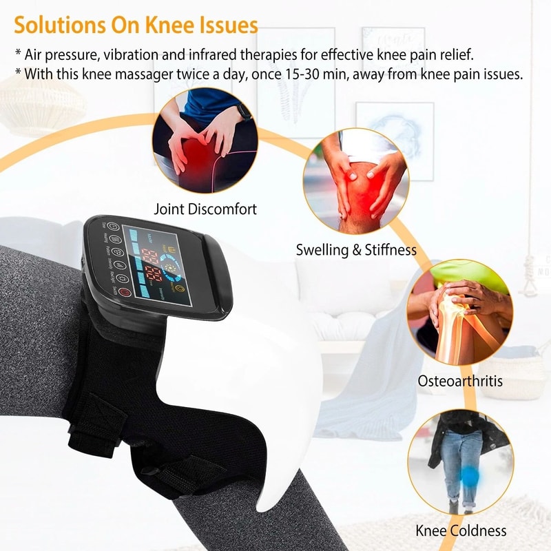 Electric Infrared Heat Knee Massage Air Pressure Vibration Massager For Pain Relief 5