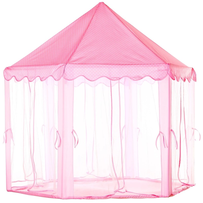 Pink Girls Princess Castle Play Tent Large Indoor Playhouse Outdoor Gift For Kids 12