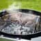 Round Stainless Steel Rolling Grilling Basket For Grilling Meat Fish Vegetables 2
