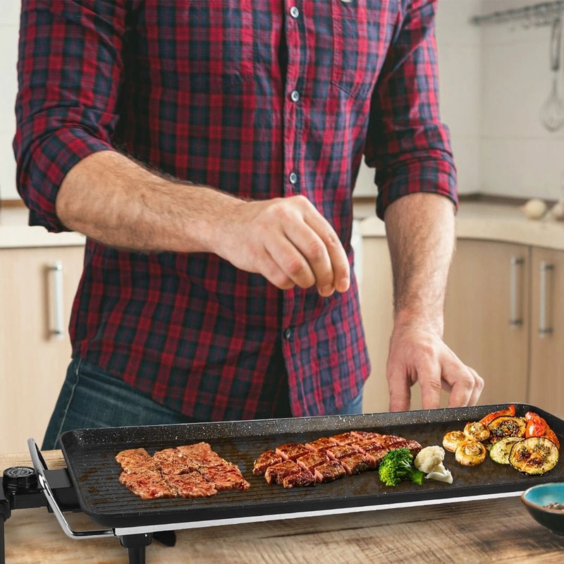 Electric BBQ Grill NonStick Hot Plate Cook Griddle Table Grill For BBQ Lovers 0