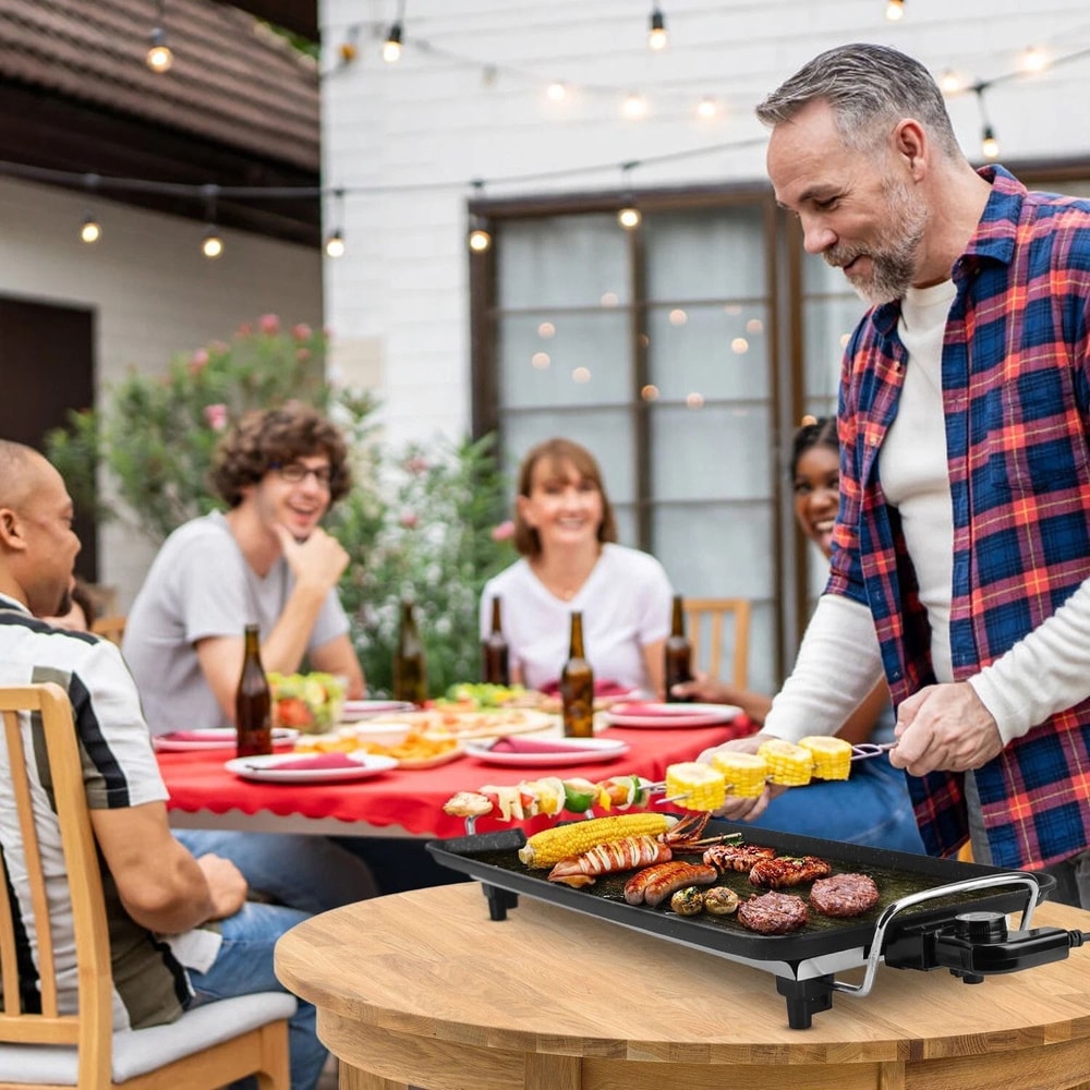 Electric BBQ Grill NonStick Hot Plate Cook Griddle Table Grill For BBQ Lovers 4