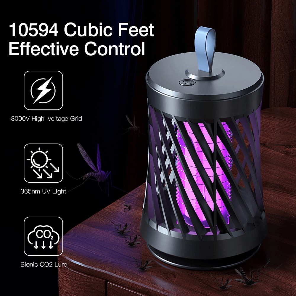 Portable Rechargeable Electric Bug Zapper Mosquito Killer Lamp Effective Insect Fly Trap For Indoor 14