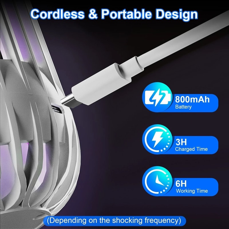 Portable Bug Zapper Mosquito Lamp Electric Trap For Camping Outdoor Use 7