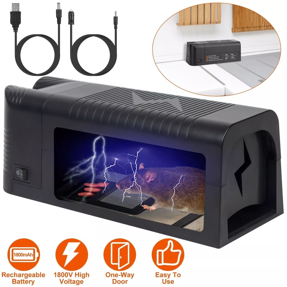 Shock Mice Trap Rodent Zapper Reusable Electric Rat Trap For Home Pest Control 11