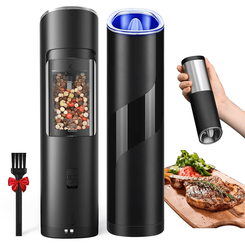 Automatic Gravity Sensor Electric Salt Or Pepper Grinder Adjustable Coarseness For Perfect Seasonin 0