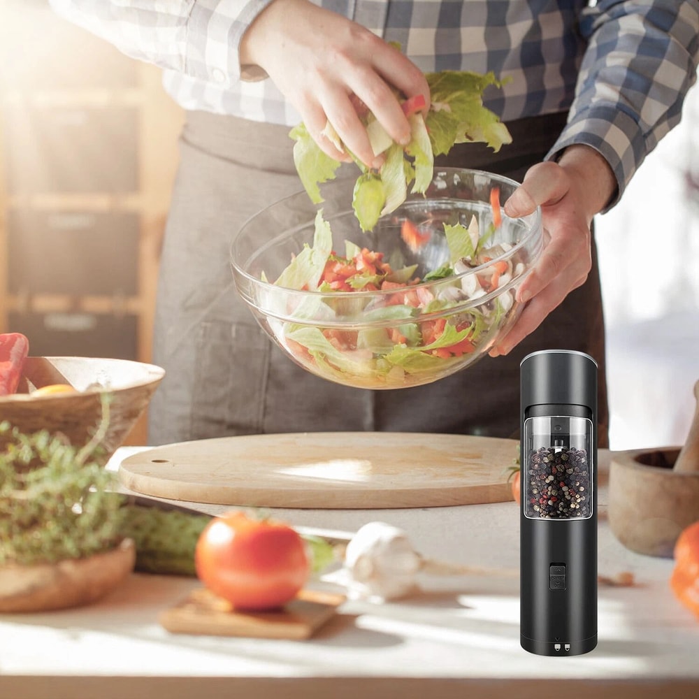 Automatic Gravity Sensor Electric Salt Or Pepper Grinder Adjustable Coarseness For Perfect Seasonin 3