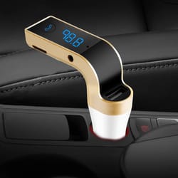 wireless car fm adapter usb charger, stereo audio receiver, bluetooth car audio connectivity
