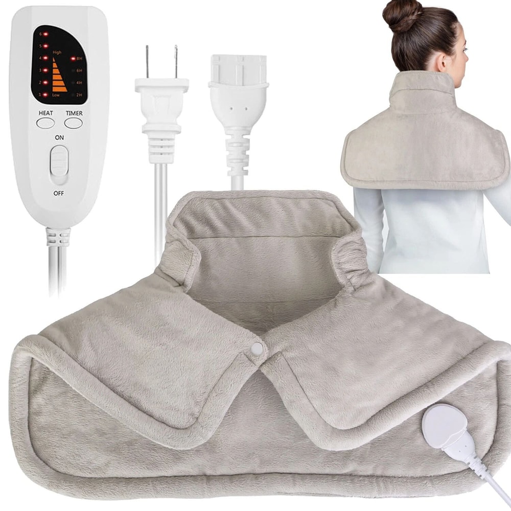 Fast Heating Electric Heating Pad Wrap Pain Relief For Neck Shoulders Back Warm Therapy Comfort 15