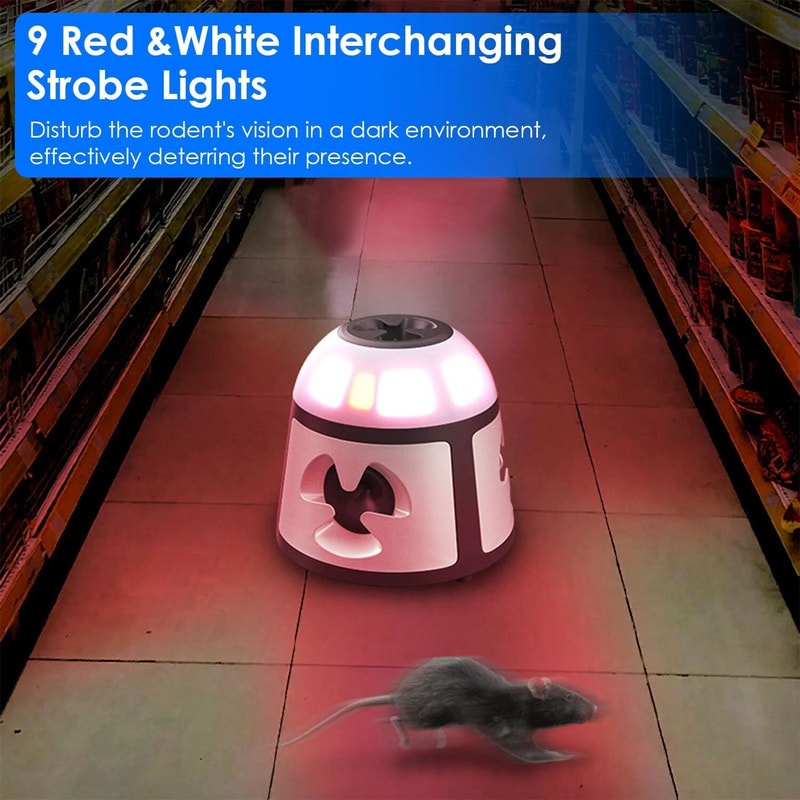 Indoor Rodent Repeller For Office Ultrasonic Mice Control No Kill Rat Squirrel Device For Home 11