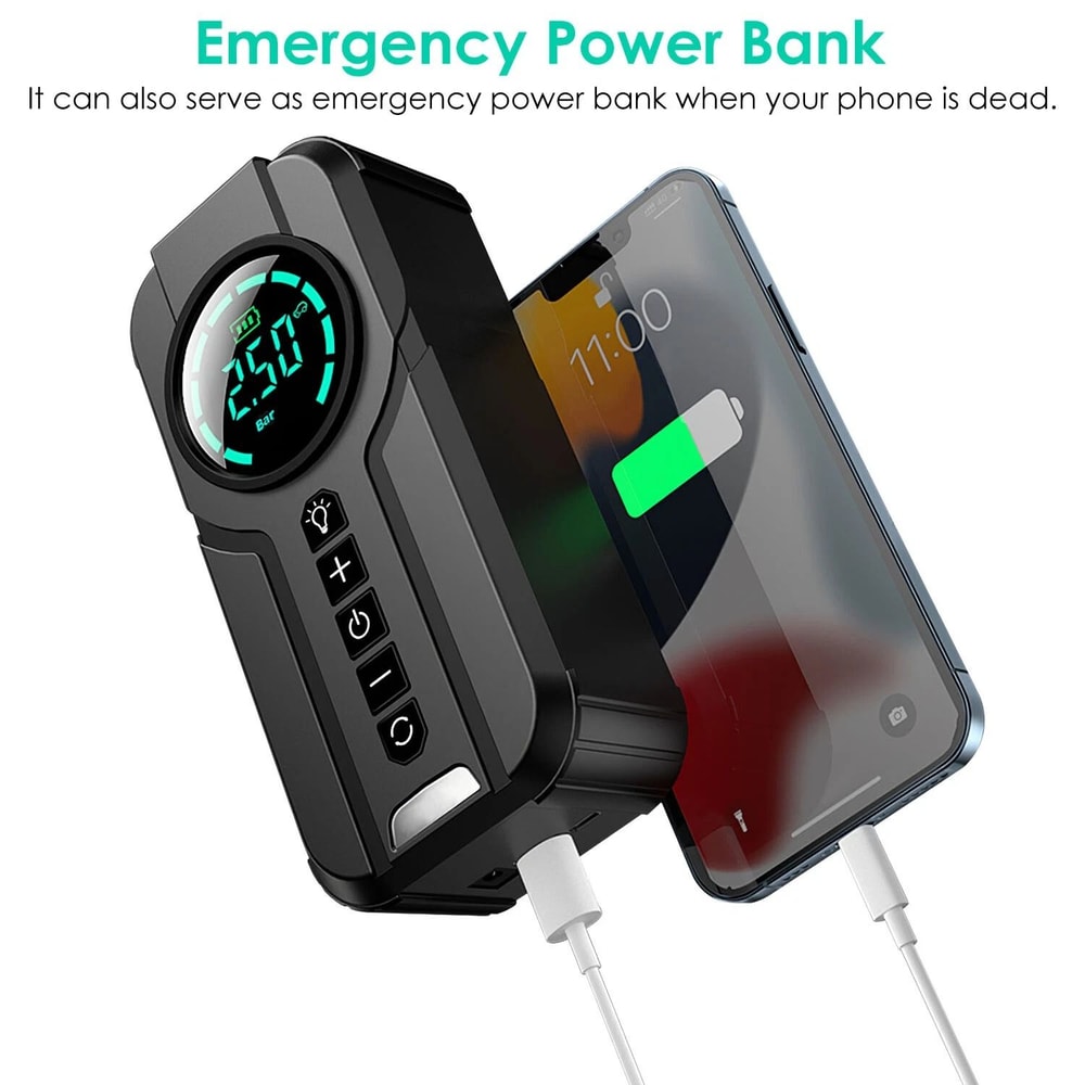 Portable Auto LCD Tire Inflator Electric Car Air Pump Compressor For Easy Tire Inflation 9