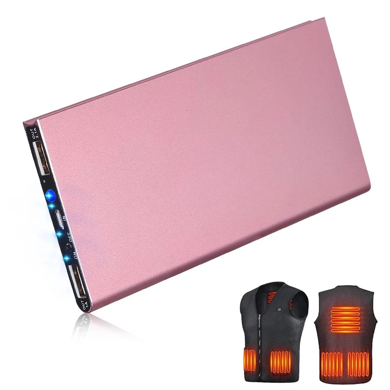 Heated Vest Power Bank Jacket Scarf USB Charger Portable Battery Pack For Cold Weather 6
