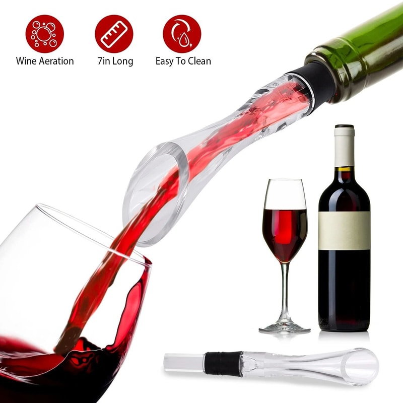 New Wine Bottle Aerator Spout Aerating Decanter Pourer For Smooth Pouring 4