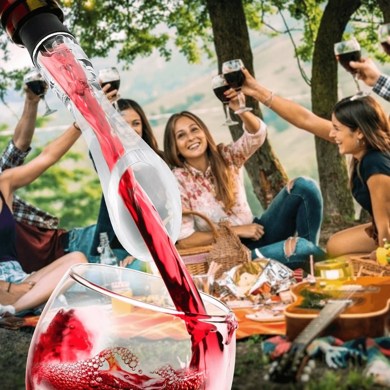 New Wine Bottle Aerator Spout Aerating Decanter Pourer For Smooth Pouring 0