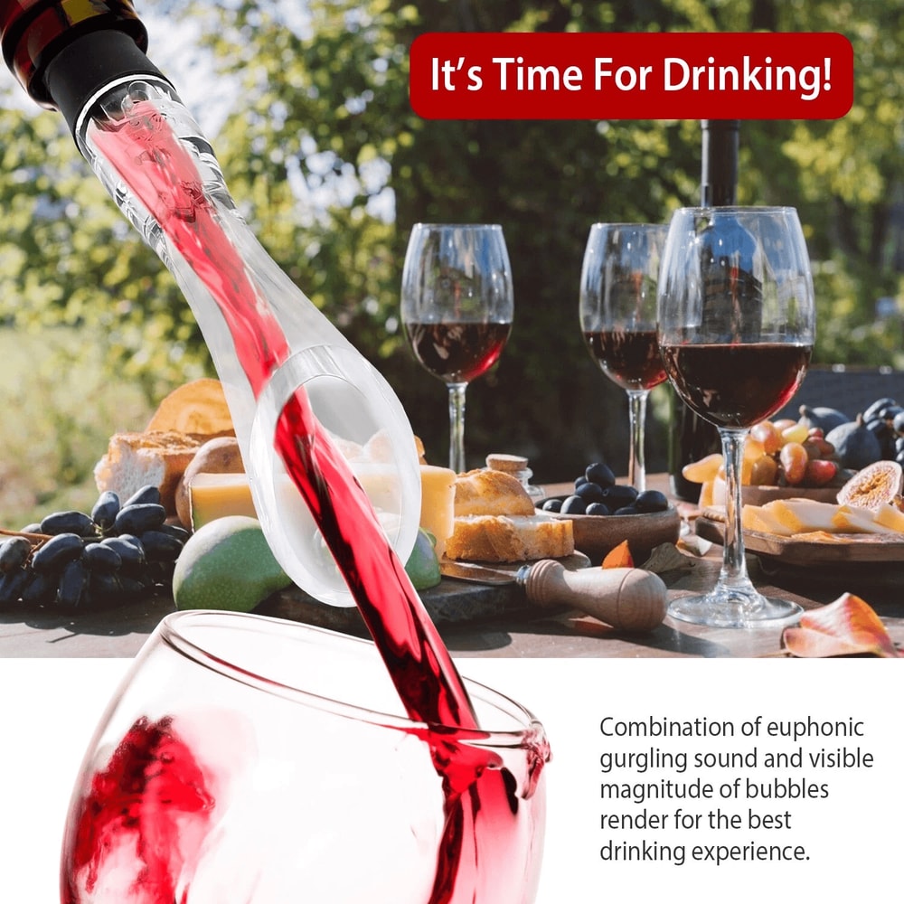 New Wine Bottle Aerator Spout Aerating Decanter Pourer For Smooth Pouring 6