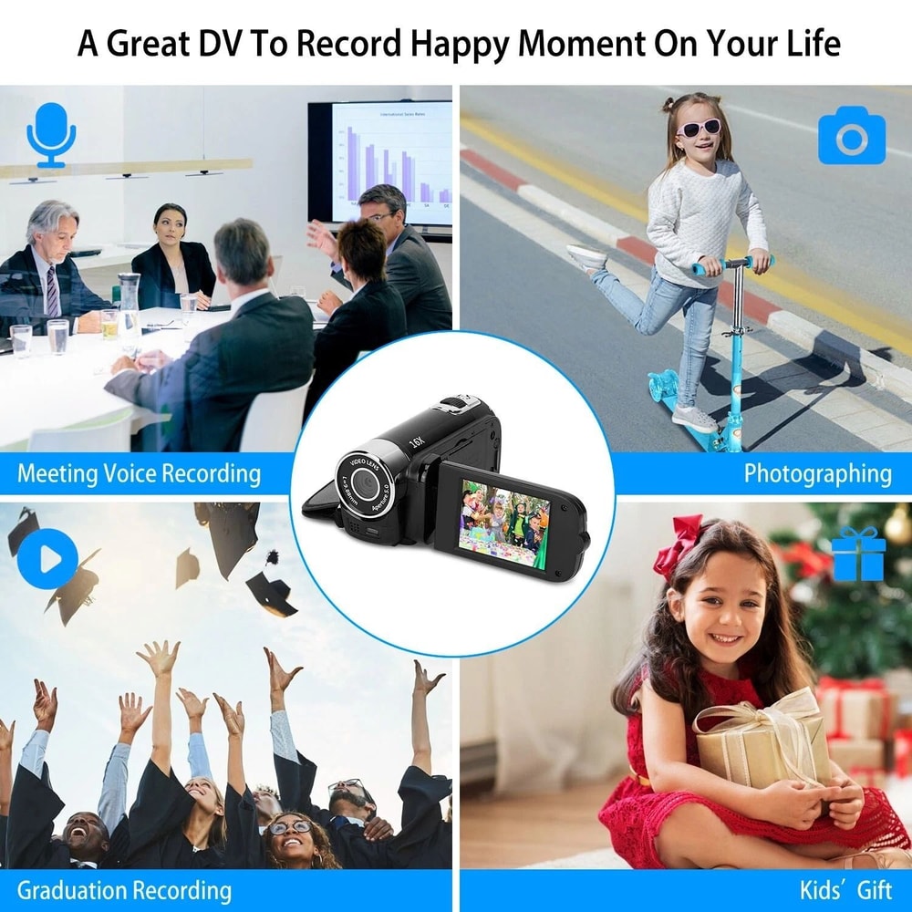 Digital Video Camera 16x Zoom HD Kids Camcorder YouTube Vlogging Camera Perfect For Children Vloggi 3