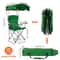 Heavy Duty Outdoor Beach Chair Green Folding Camping Chair With Canopy Shade Comfortable Portable 7