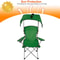 Heavy Duty Outdoor Beach Chair Green Folding Camping Chair With Canopy Shade Comfortable Portable 9