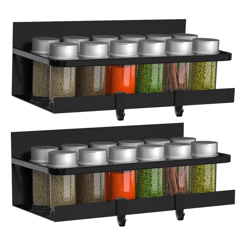 Magnetic Spice Holder Rack Kitchen And Bathroom Shelf Storage Trays Save Space With Stylish Spice O 10
