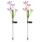 Outdoor Garden Stake Solar Lily Flower Lights LED Landscape Decor Lamp For Elegant Garden Lighting 9