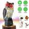 Solar Powered Fake Owl Scarecrow WFlashing Eye Sound Garden Outdoor Bird Repellent 9