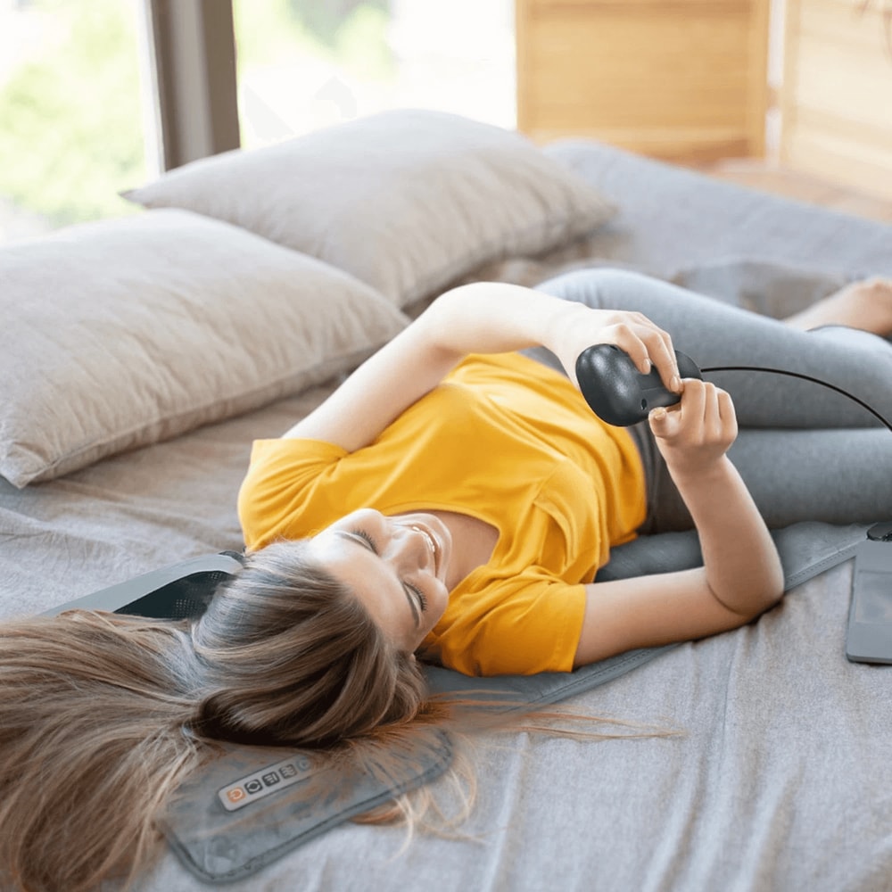 Heated Electric Massage Mat Full Body Massage Pad Neck And Back Relief 10 Mode Therapy Mat 0