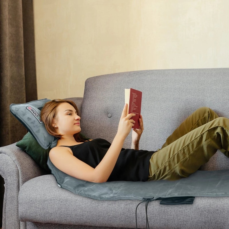 Heated Electric Massage Mat Full Body Massage Pad Neck And Back Relief 10 Mode Therapy Mat 2