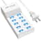 10 Ports USB Charging Station Wall Charger Power Adapter For Phone Tablet And Electronics 10