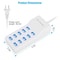 10 Ports USB Charging Station Wall Charger Power Adapter For Phone Tablet And Electronics 4
