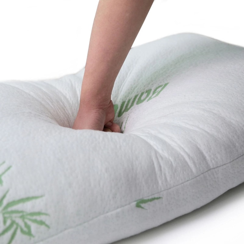 King Size Bamboo Memory Foam Bed Pillow Hypoallergenic With Carry Bag For Better Sleep 5
