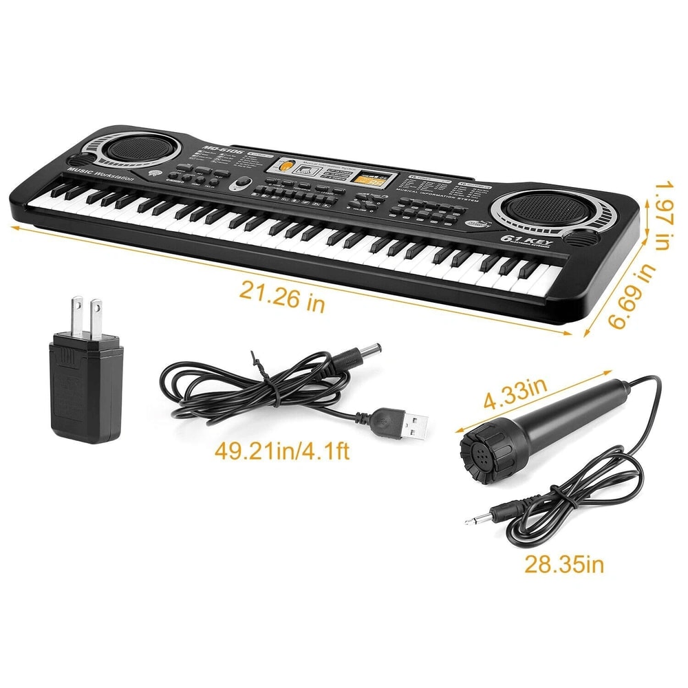 Electric Piano WMic Digital Music Electronic Keyboard For Kids Christmas Gift Fun Musical Toy For K 7