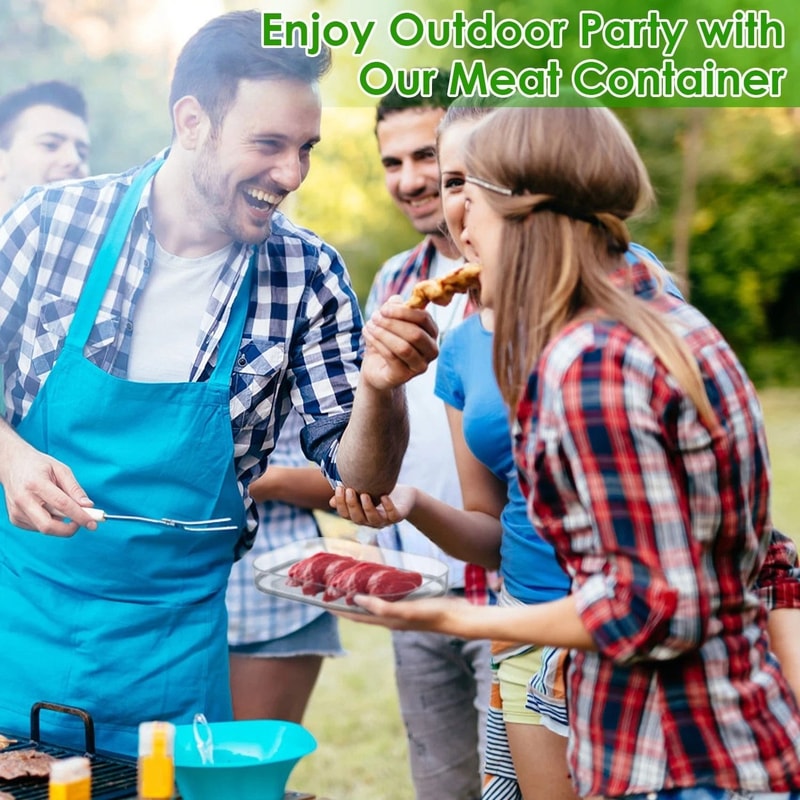 Stackable Clear Food Storage Box Deli Meat Bin Fridge Bacon Container Ideal For Fridge Organization 6