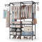 Freestanding Wardrobe Rack Heavy Duty Garment Stand For Clothes And Shoes Storage 4