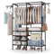 Freestanding Wardrobe Rack Heavy Duty Garment Stand For Clothes And Shoes Storage 4