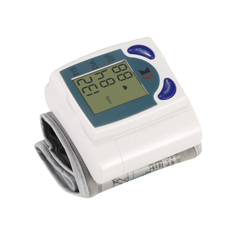 Wrist BP Cuff Blood Pressure Monitor Portable Heart Rate Check Pulse Machine Accurate Readings 8