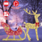 Xmas Christmas Gifts Christmas Reindeer Sleigh Lighted Toys Holiday Decor Christmas Decor For Home 1