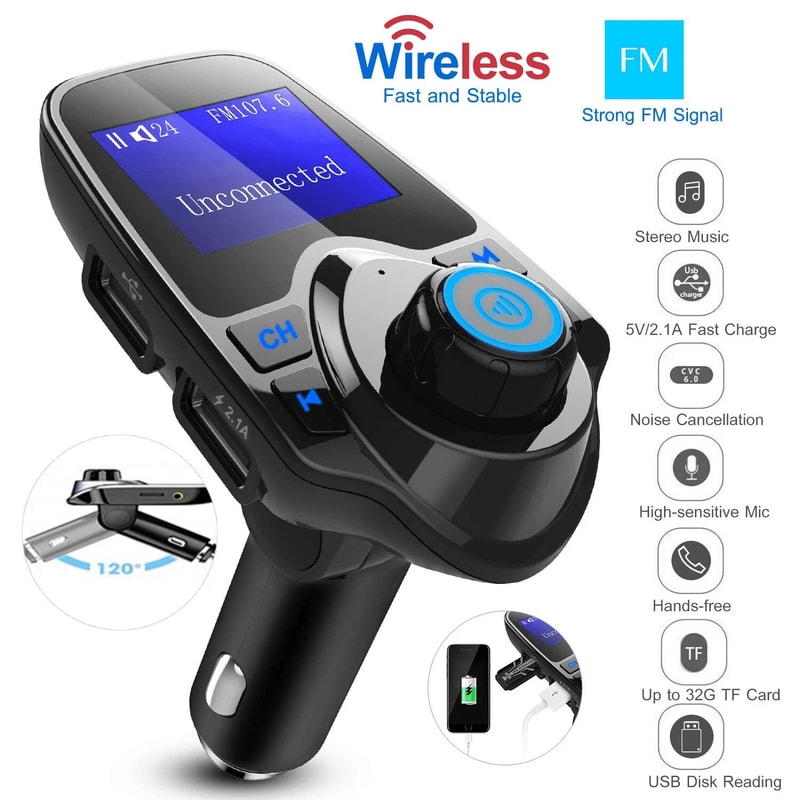 Wireless Radio Adapter Car FM Transmitter USB Charger Mp3 Player For Vehicles 1