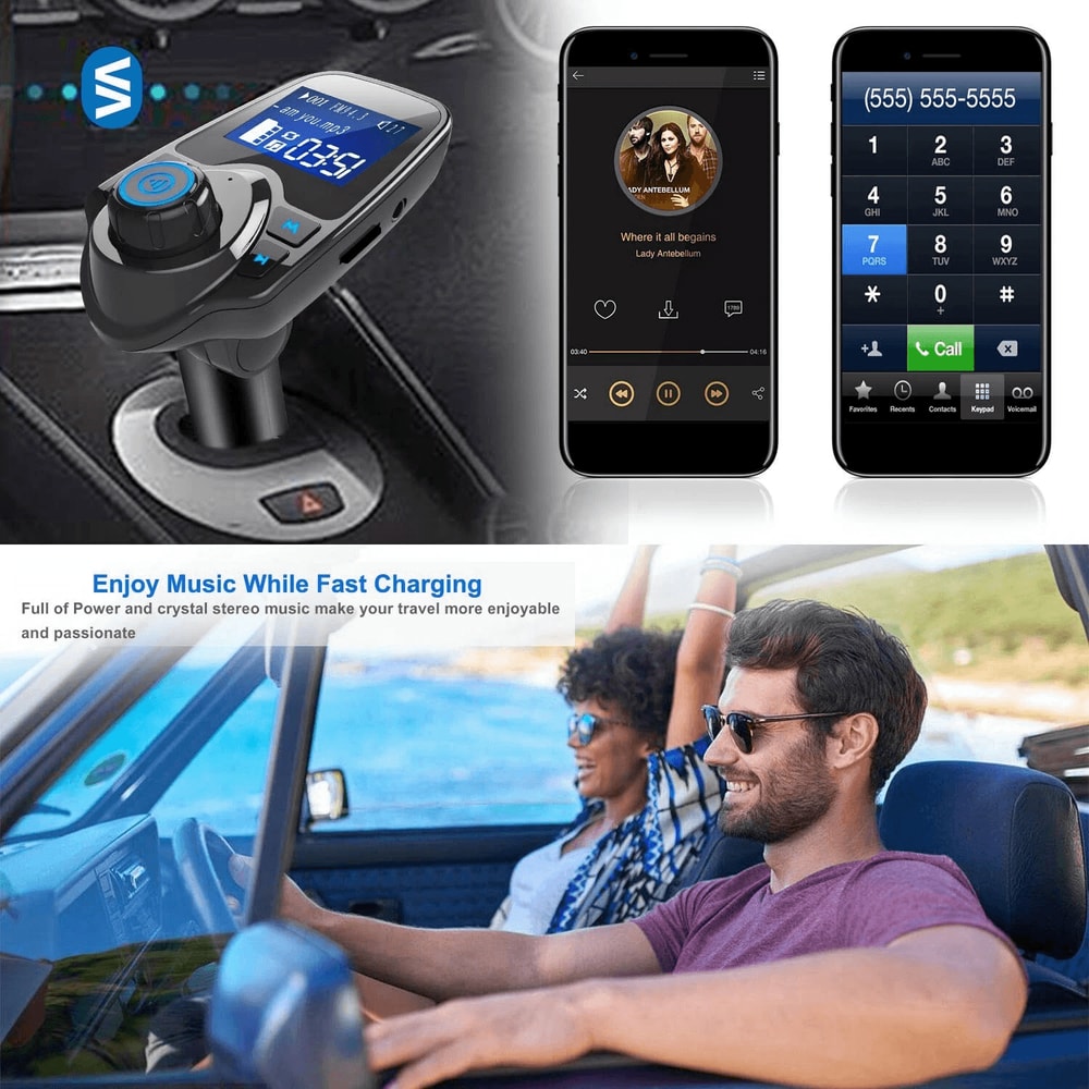Wireless Radio Adapter Car FM Transmitter USB Charger Mp3 Player For Vehicles 8