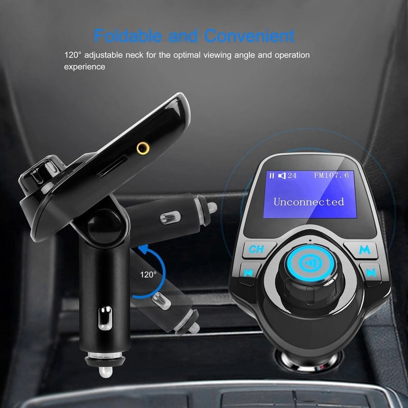Wireless Radio Adapter Car FM Transmitter USB Charger Mp3 Player For Vehicles 2
