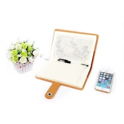 premium leather blank journal notebook, memopad with calendar, world map, ideal for gift giving