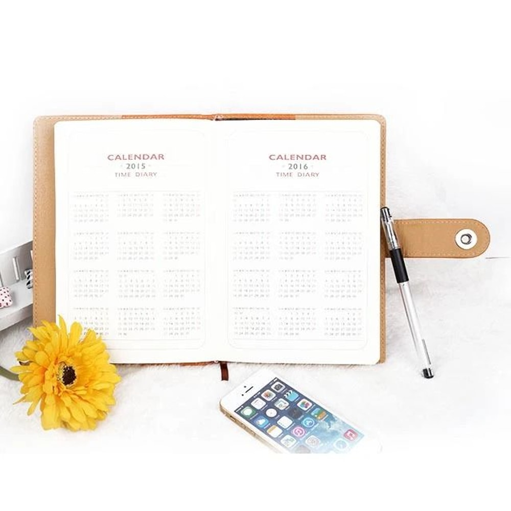 Premium Leather Blank Journal Notebook Memopad With Calendar World Map Ideal For Gift Giving 5