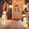 Xmas Garden Yard Snowman 2D Christmas Snowman Lamp Decor Warm Light For Garden Holiday Winter Decor 0