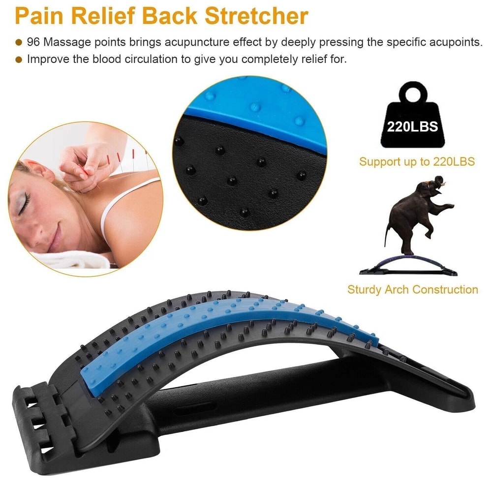 Lumbar Support Massager Adjustable Back Stretcher Extender Posture Corrector For Pain Relief And Co 3