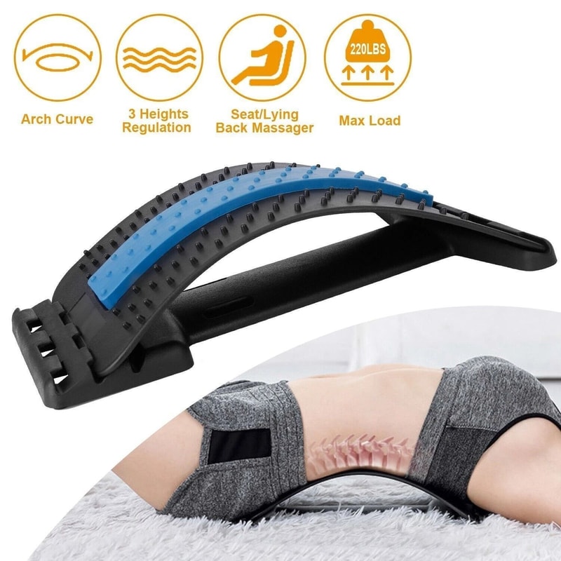 Lumbar Support Massager Adjustable Back Stretcher Extender Posture Corrector For Pain Relief And Co 9