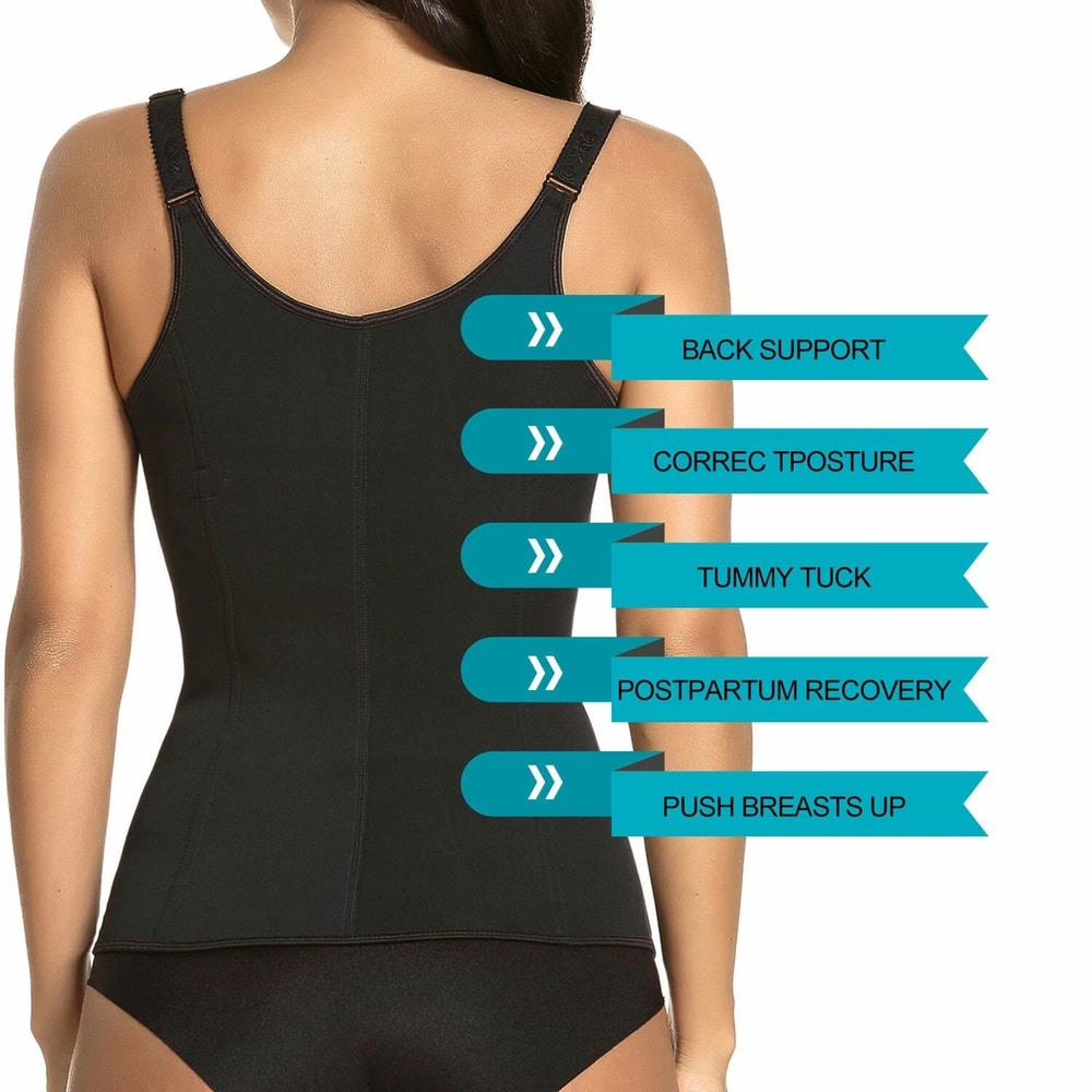 Latex Waist Trainer Cincher Full Body Shaper Black Underbust Corset Shapewear Waist Slimming Body 6