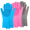 Reusable Magic Silicone Gloves For Kitchen Dishwashing Car Wash Cleaning Pair 0