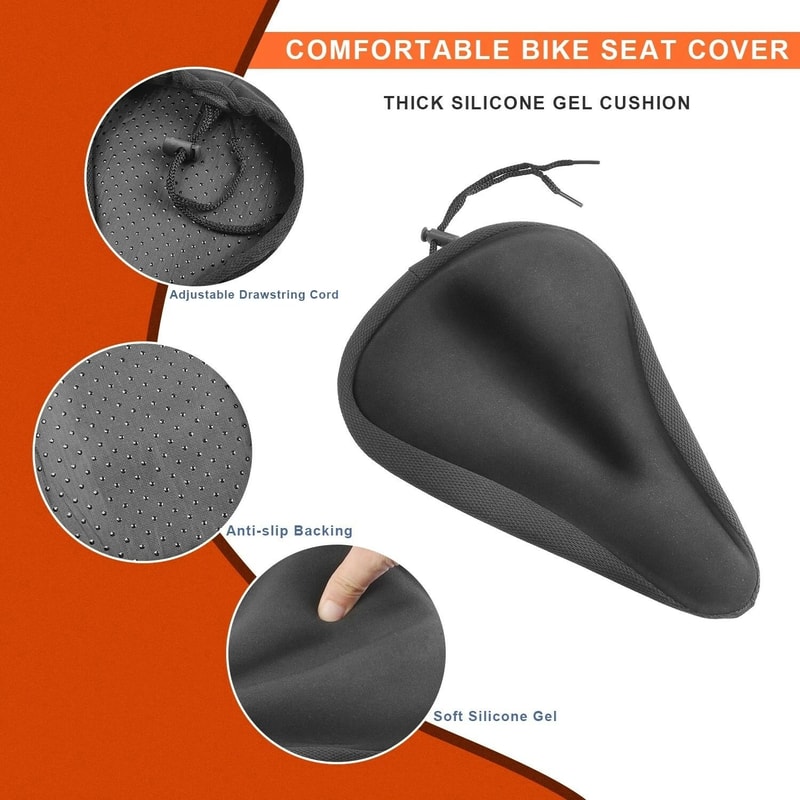 Soft Saddle Pad Cushion For Mountain Bike Gel Silicone Seat Cover Comfortable Bike Seat Pad 5