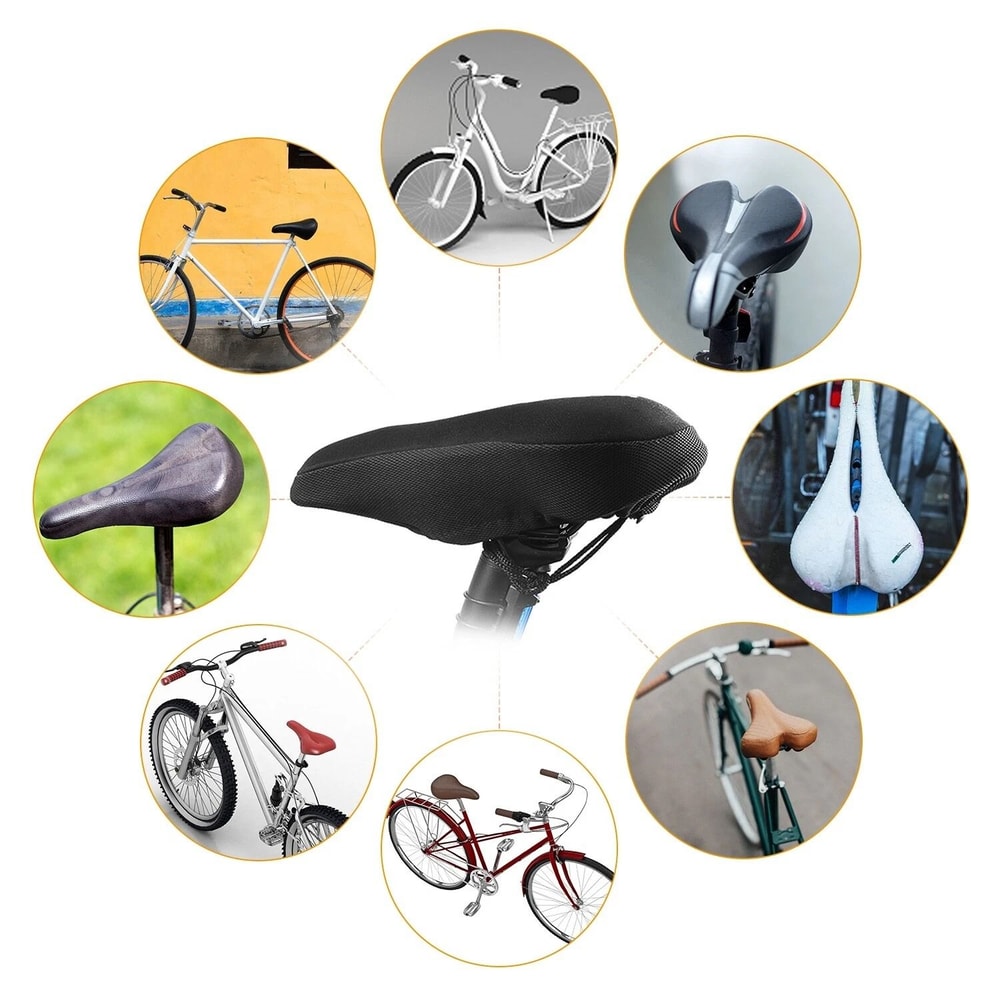 Soft Saddle Pad Cushion For Mountain Bike Gel Silicone Seat Cover Comfortable Bike Seat Pad 4
